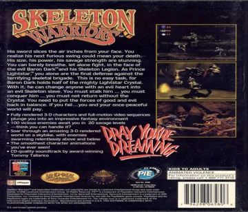 Skeleton Warriors (US) box cover back